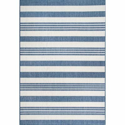 Раирано крайбрежно синьо вътрешно / външно килимче