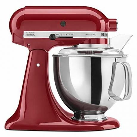 KitchenAid KSM150PSER Занаятчийски стоящ миксер с накланяща се глава и щит за изливане,