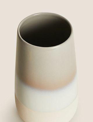 Висока ваза с цилиндър с реактивна глазура