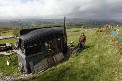 Airbnb Boatel гледка към Snowdonia
