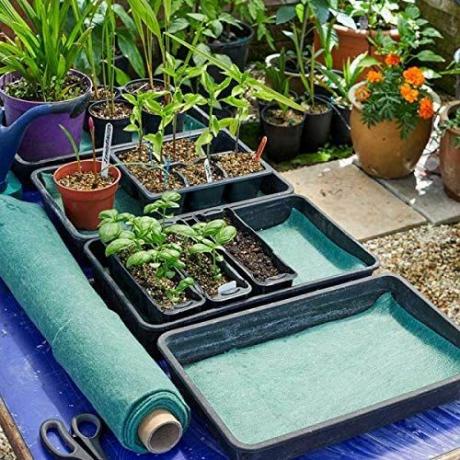 Интелигентни градински продукти Подложка за влага - Зелена, 0,6 м x 1, продавана на метър - Капилярна подложка - Подложка за тава