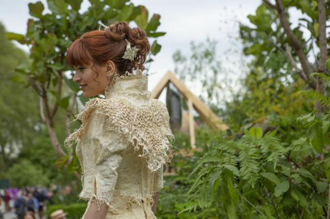 биоразградима булчинска рокля шоу на цветя Челси