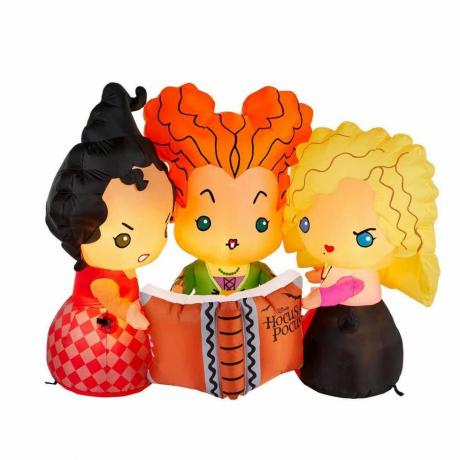 5 фута LED Hocus Pocus Sanderson Sisters с надуваема книга със заклинания