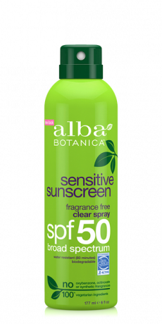 Alba Botanica Suncare без аромат, прозрачен спрей SPF50 177ml