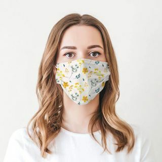 Флорална отпечатана маска за лице