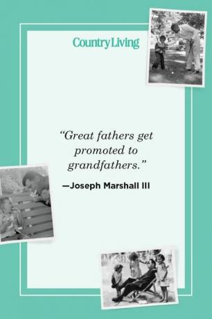 „Великите бащи се повишават в дядовци“ - Джозеф Маршал iii