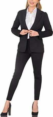 Черен панталонен костюм