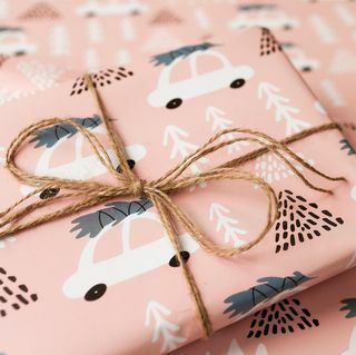 Blush Pink Коледна опаковъчна хартия Лист