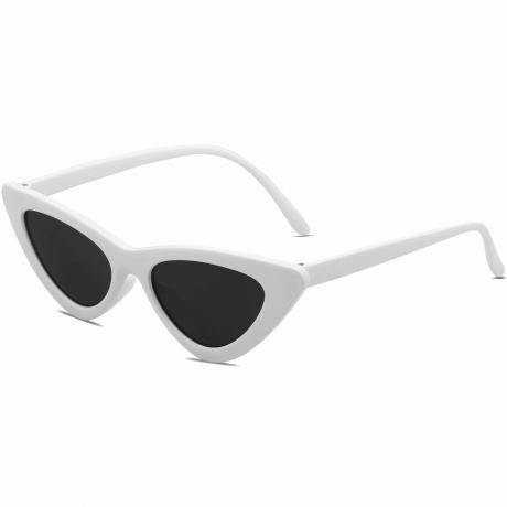 Бели слънчеви очила с котешко око
