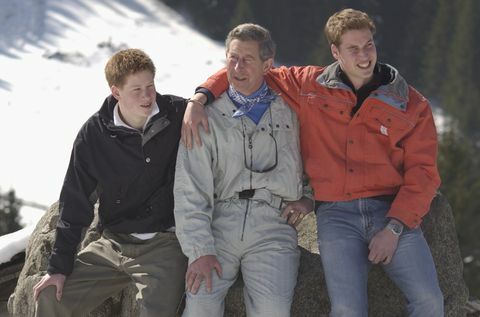 Кралско семейство на ски пътуване