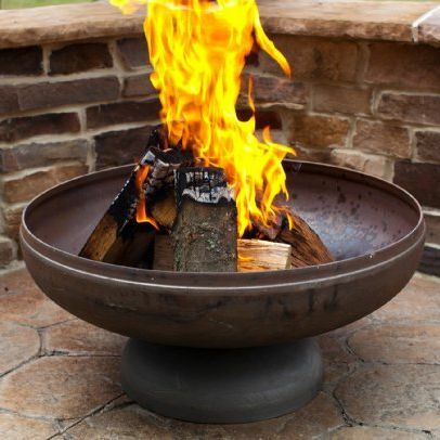 Стоманена купа за огън на дърва
